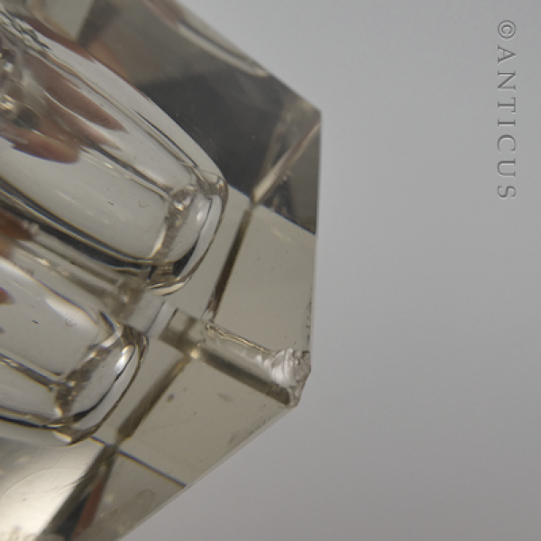 Antique Brass Ink Stand, with Twin Ink Bottles.