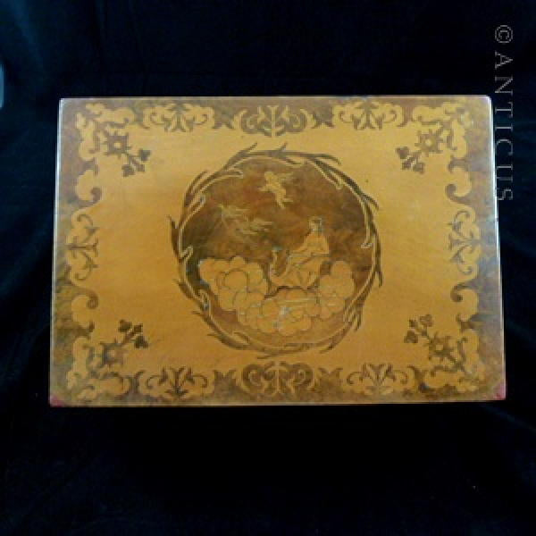 Marquetry Box, 19th Century, Sycamore Wood.