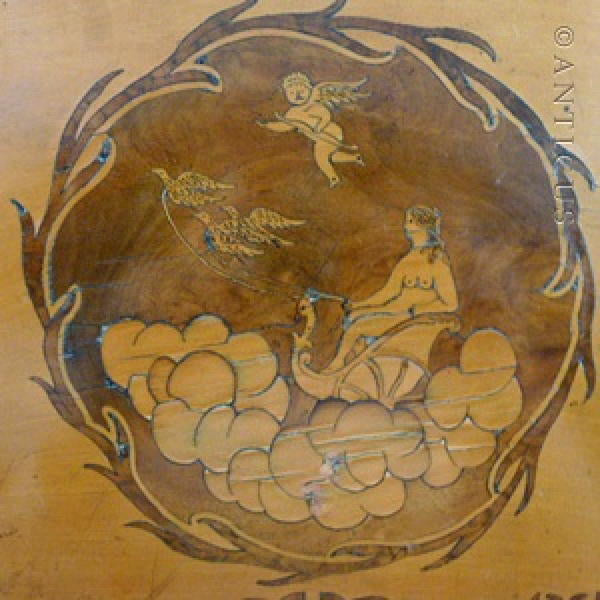 Marquetry Box, 19th Century, Sycamore Wood.