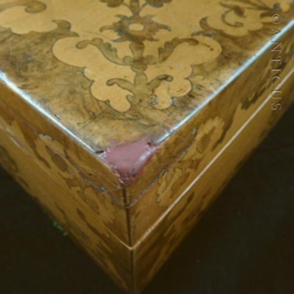 Marquetry Box, 19th Century, Sycamore Wood.