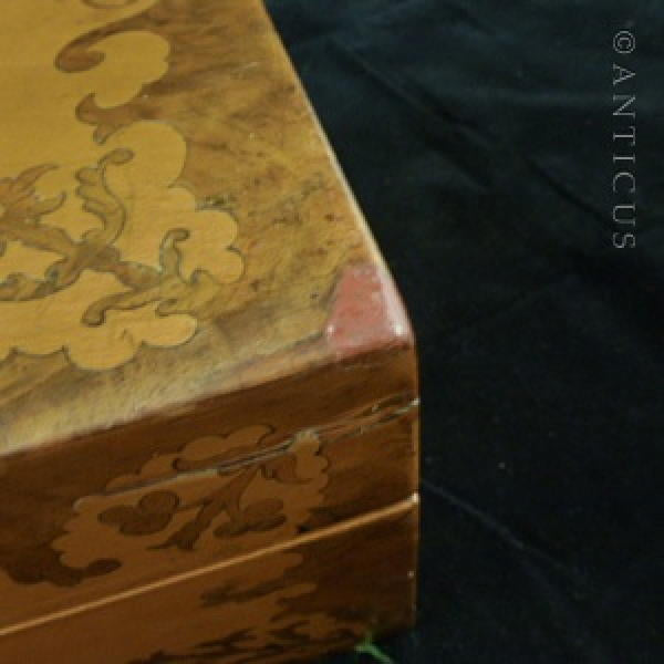 Marquetry Box, 19th Century, Sycamore Wood.