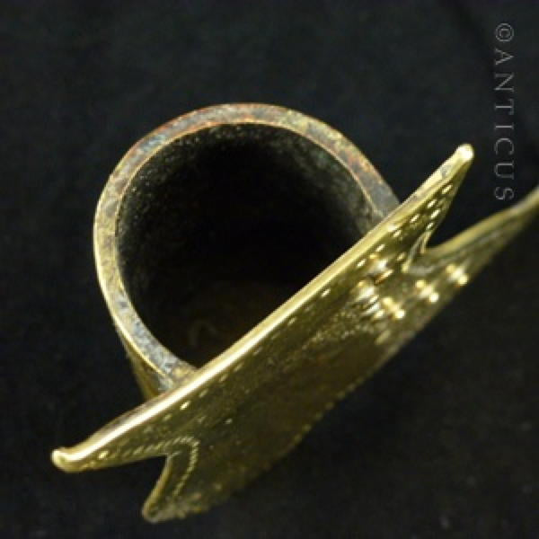 Victorian Brass Boot Spill Holder.