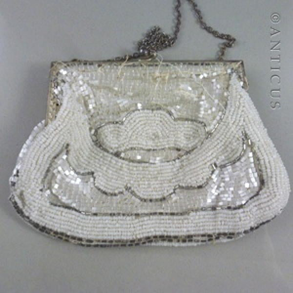 French Beaded Evening Bag, Early 20th Century.