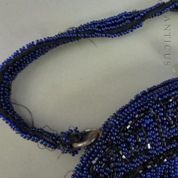 Antique Beaded Bag, Arts & Crafts Style Pattern.
