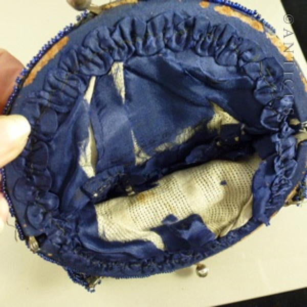 Antique Beaded Bag, Arts & Crafts Style Pattern.