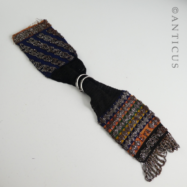 Beaded Miser's Purse, with Steel Beads.