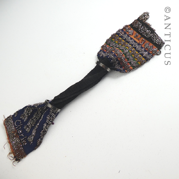 Beaded Miser's Purse, with Steel Beads.