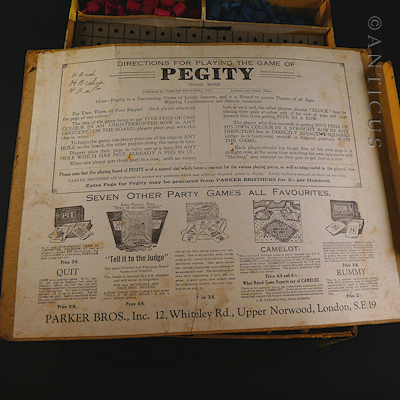 Early 20th Century Pegity Game.