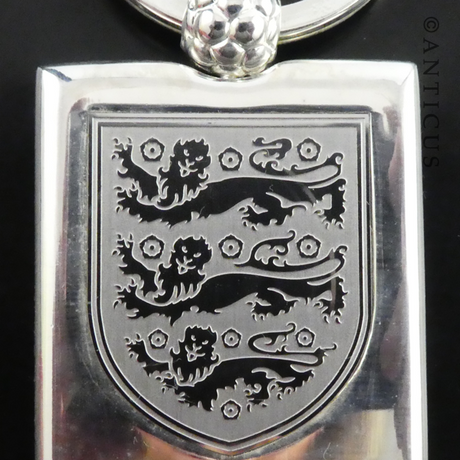 Handsome Three Lions Silver Ingot Key Ring