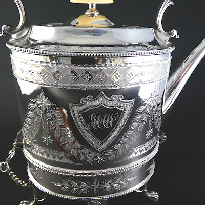 Four Piece Silver Plate Edwardian Tea Service.