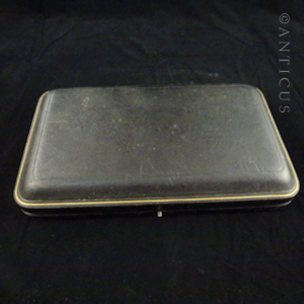 Pair of Sterling Silver Butter Shells, Cased.