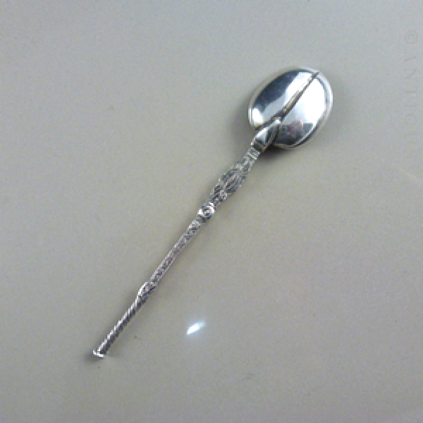 Small Silver Anointing Spoon.