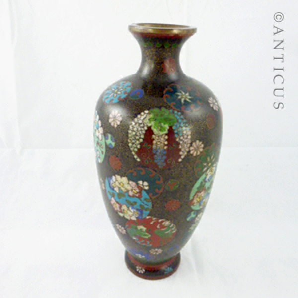 Japanese Cloisonné Vase, Meiji Period.