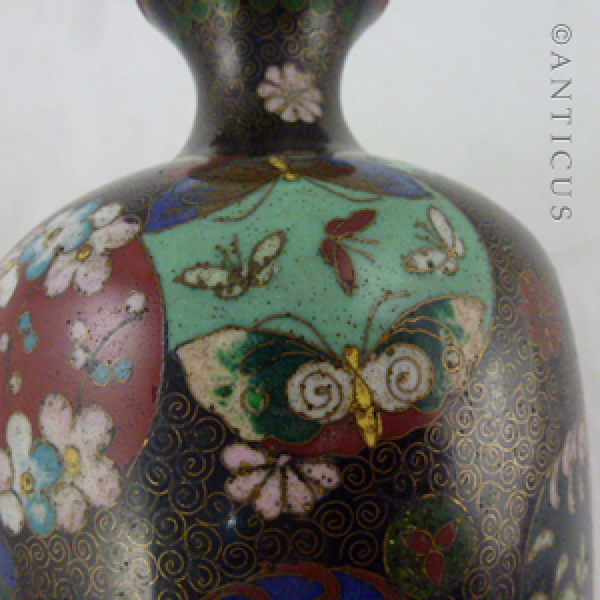 Japanese Cloisonné Vase, Meiji Period.