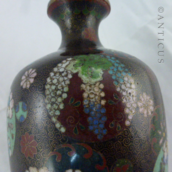 Japanese Cloisonné Vase, Meiji Period.
