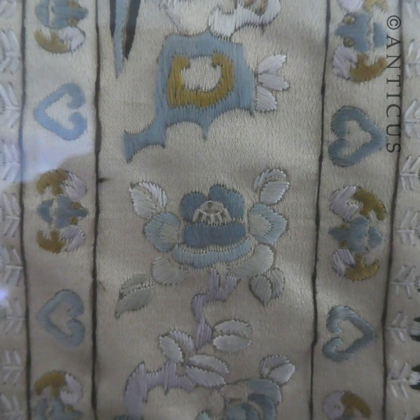Old Framed Chinese Embroidery.