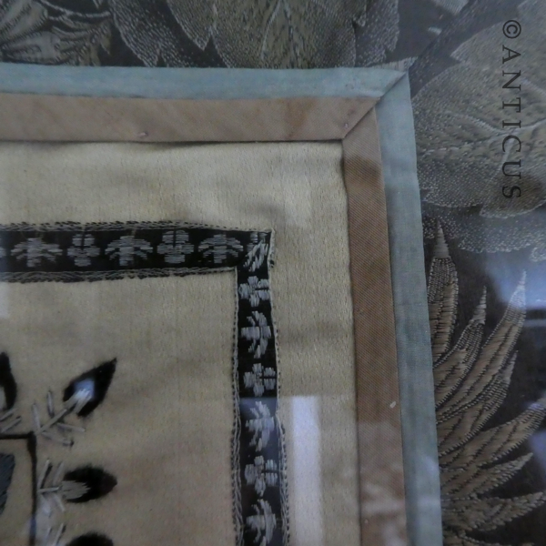 Old Framed Chinese Embroidery.
