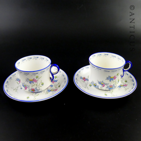 Pair Carlton China Small Coffee Cups.