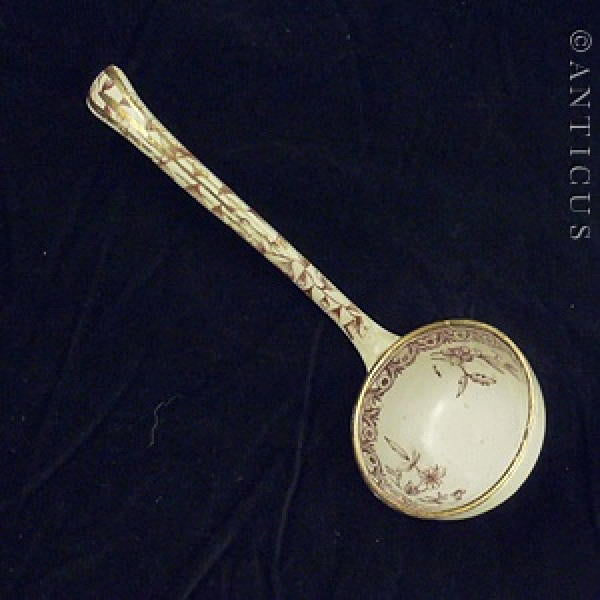 Victorian Ceramic Sauce Ladle.