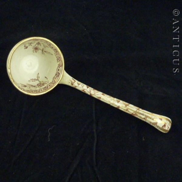 Victorian Ceramic Sauce Ladle.
