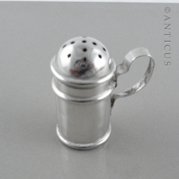 Victorian Silver Small Pepper Pot, 1898.