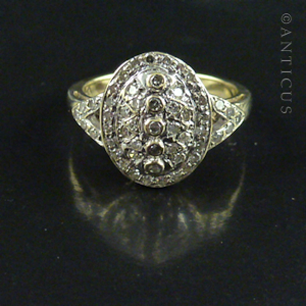 Diamond and Gold Dress Ring.