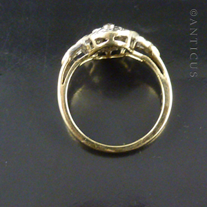 Diamond and Gold Dress Ring.