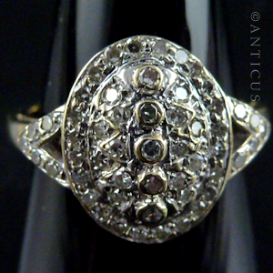 Diamond and Gold Dress Ring.