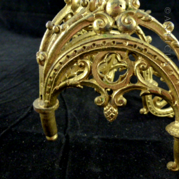 Pair of Candle Holders, Gilded Ormulu, from Piano.