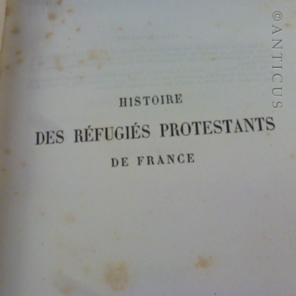 Leather-Bound Histoire de la Réfugiés Protestants.