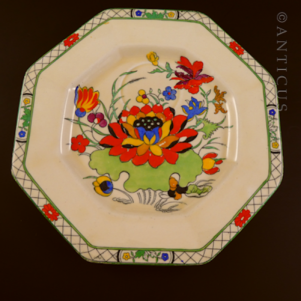 Mason's Ironstone Lotus Plate, Victorian.