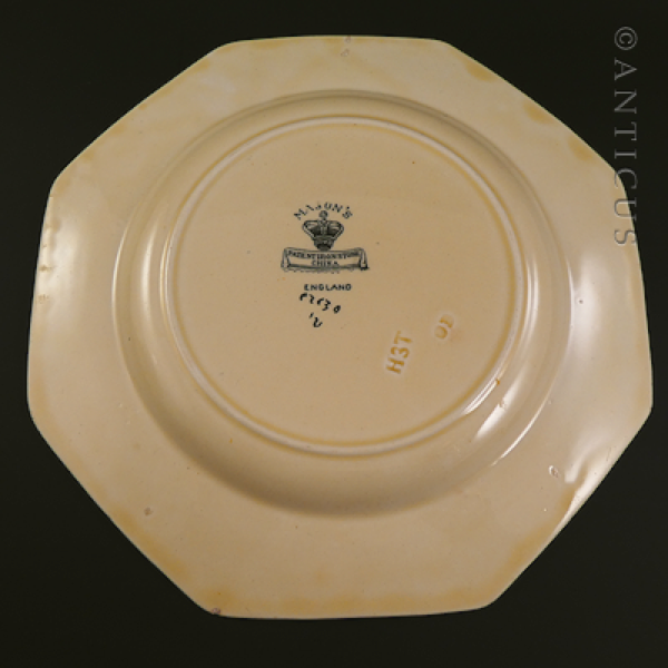 Mason's Ironstone Lotus Plate, Victorian.