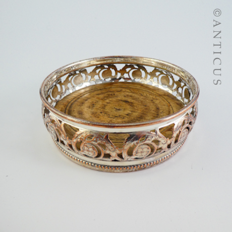 Pair of Old Sheffield Plate Decanter Coasters.