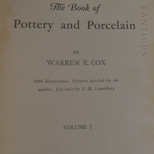 Three Reference Books on Porcelain etc.
