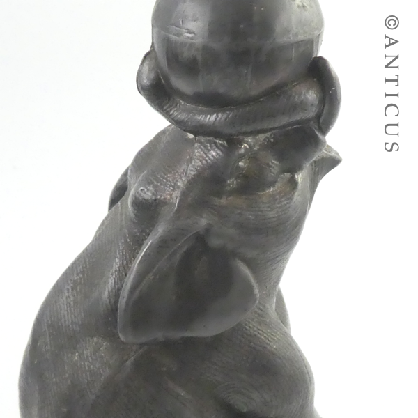 Art Deco Spelter Elephant Table Lamp.