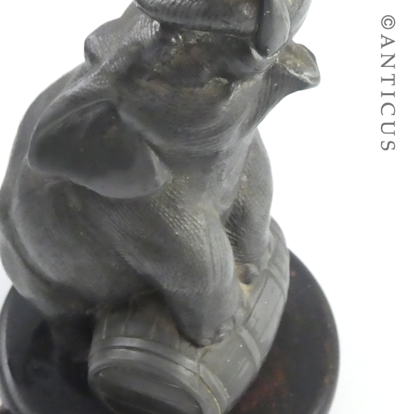 Art Deco Spelter Elephant Table Lamp.