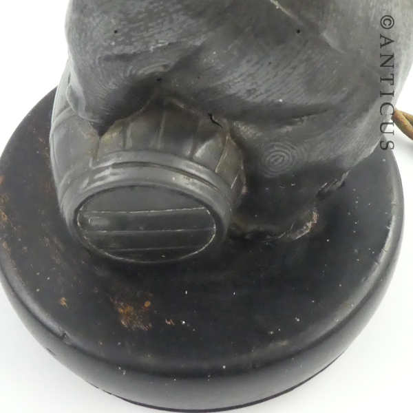 Art Deco Spelter Elephant Table Lamp.