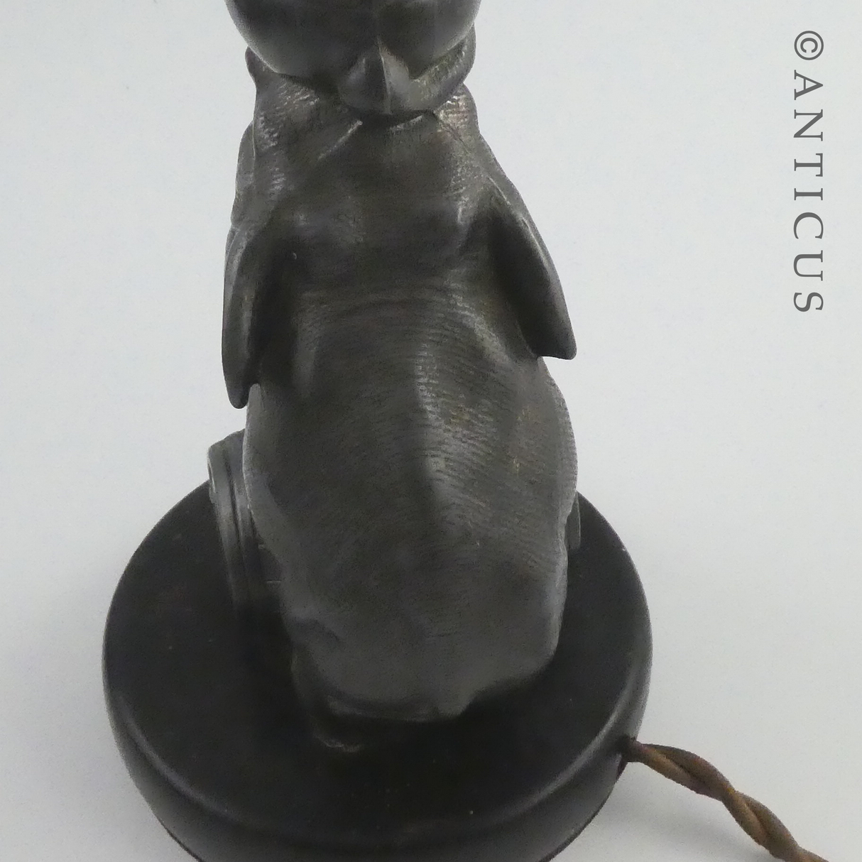 Art Deco Spelter Elephant Table Lamp.