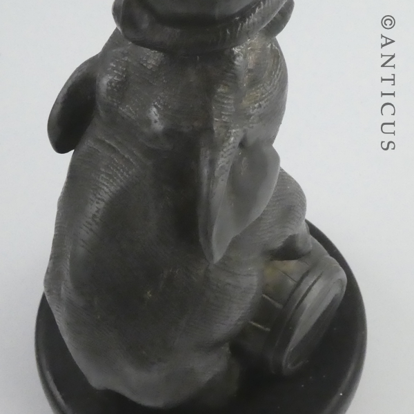 Art Deco Spelter Elephant Table Lamp.