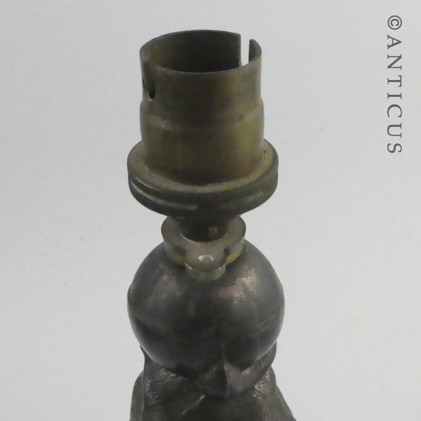 Art Deco Spelter Elephant Table Lamp.