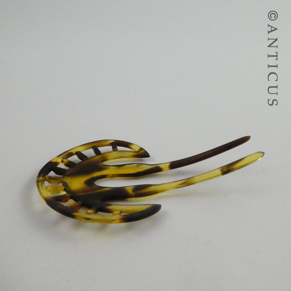 Tortoiseshell-Patterned Small Hair Comb.