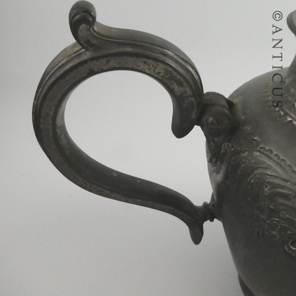 Old Britannia Metal Ornate Teapot.