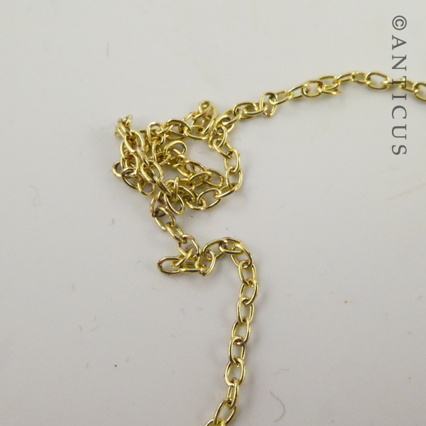 Garnet and Gold Plated Pendant on Chain.