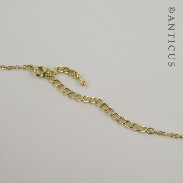 Garnet and Gold Plated Pendant on Chain.