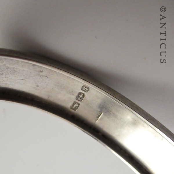Antique Victorian Silver Snap Bangle.