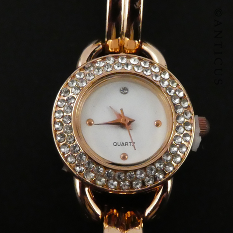 Rose Gold Plated Dress Watch.