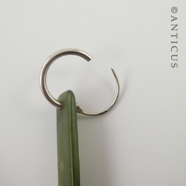 Greenstone Jade Drop Earrings.