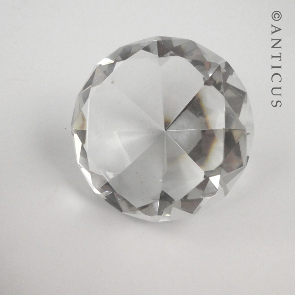 Large Faceted Novelty Crystal.