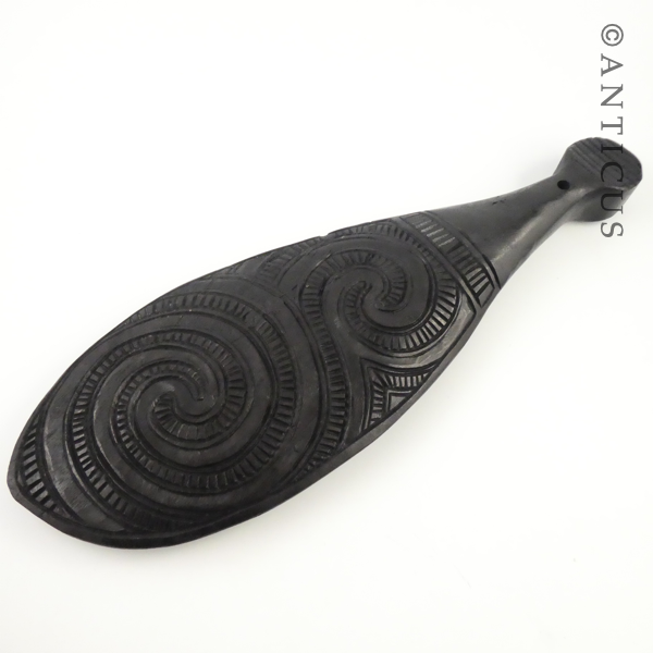 Large Carved Maori Patu