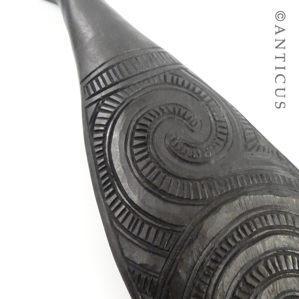 Large Carved Maori Patu